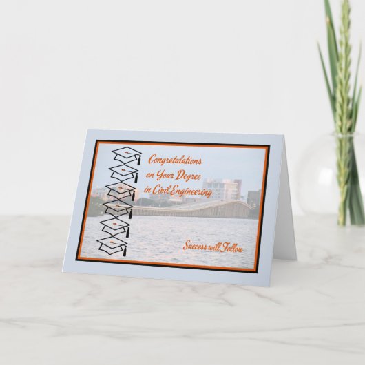 Carte pour le degré dans le génie civil (Devant)