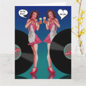 Carte Pour Le Dossier Je Vous Manque Retro (Fleur jaune)