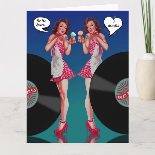 Carte Pour Le Dossier Je Vous Manque Retro (Devant)