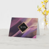 Carte Pour le fils sur la peinture Abstraite Fête des pè (Fleur jaune)