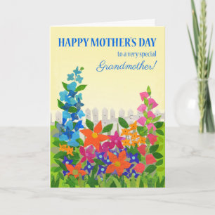 Carte pour le jardin de fleurs de la fête des mère