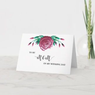 Carte pour le jour du mariage de ma mère