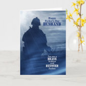 Carte Pour le mari militaire en Fête des pères (Fleur jaune)