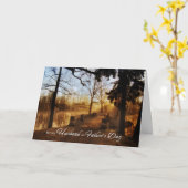 Carte pour le mari Sunrise Lake Nature Thème Fête des pè (Fleur jaune)