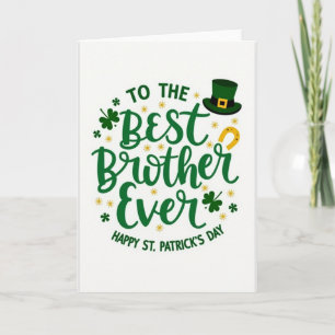 Carte pour le Meilleur Frère de la Saint-Patrick