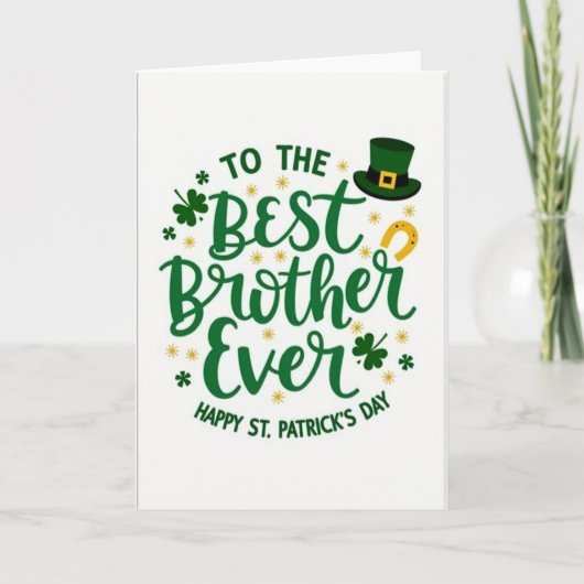 Carte pour le Meilleur Frère de la Saint-Patrick (Devant)
