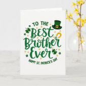 Carte pour le Meilleur Frère de la Saint-Patrick (Fleur jaune)