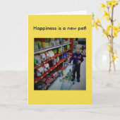 Carte pour le nouveau pet owner (Fleur jaune)