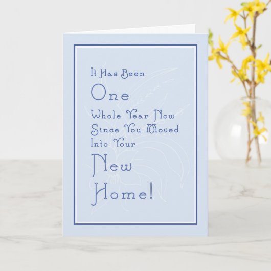 Carte pour le nouvel anniversaire de la maison, bl (Fleur jaune)