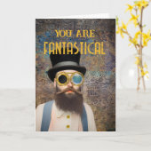 Carte Pour le partenaire Steampunk Merci Romance (Fleur jaune)