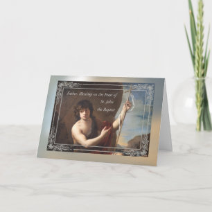 Carte Pour le prêtre St Jean le Baptiste Fête Jour Vieux