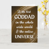 Carte Pour le thème Universe de la Fête des pères Goddad (Fleur jaune)