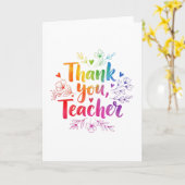 Carte pour l'enseignant – Merci, Professeur ! (Fleur jaune)
