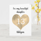 Carte Pour les 13 ans de ma belle fille (Fleur jaune)