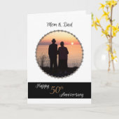 Carte pour les 50 ans de mariage de maman et papa (Fleur jaune)