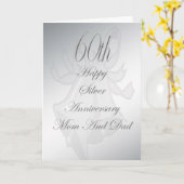 Carte pour les 60 ans de mariage maman et papa (Fleur jaune)