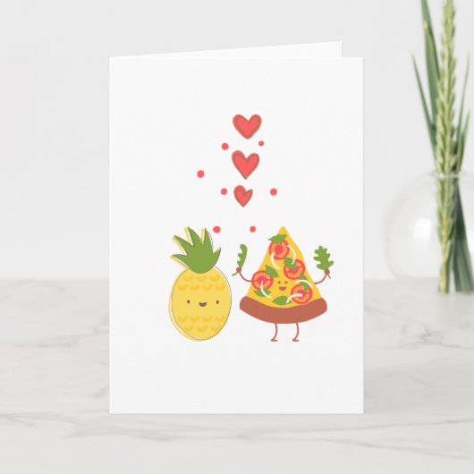 Carte pour les amateurs de pizza à l'ananas (Devant)