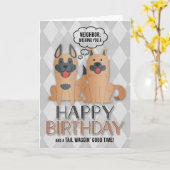Carte pour les chiens de caricature mignons d'anniversai (Fleur jaune)