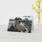 Carte pour les chiens de motards de ce monde (Fleur jaune)