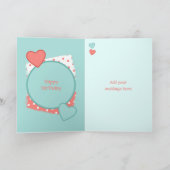 Carte Pour les enfants corail vert pois toute photo d'âg (Intérieur)