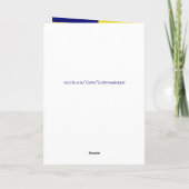 Carte Pour les hommes bleu et jaune avec le nom Annivers (Dos)