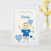 Carte Pour les hommes papa de la petite fille anniversai (Fleur jaune)