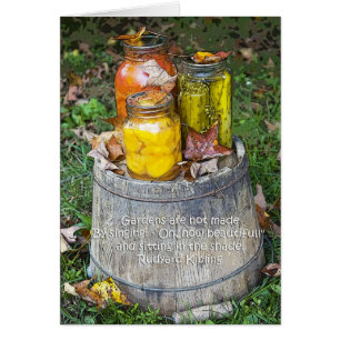 Carte pour les jardiniers végétaux