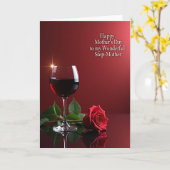 Carte pour les mamans à la Fleur Rouge Douce (Fleur jaune)