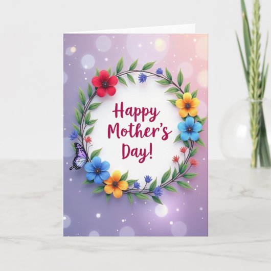 Carte pour les mamans Crimson Blossom (Devant)