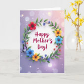 Carte pour les mamans Crimson Blossom (Fleur jaune)
