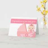 Carte Pour les nouveaux parents - bébé mignon dans la (Fleur jaune)