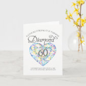 Carte pour les parents d'anniversaire de diamant d (Fleur jaune)