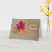 Carte Pour Les Parents De Foster Thanksgiving Giving Car (Fleur jaune)