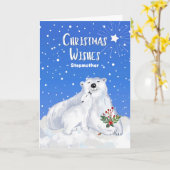 Carte Pour les souhaits de Noël de la mère Stepmère avec (Fleur jaune)