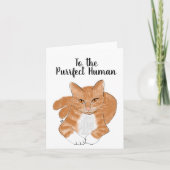 Carte Pour l'humain parfait - Chat - Message de bienvenu (Devant)
