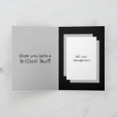 Carte Pour lui, 50e anniversaire gris et noir (Intérieur)