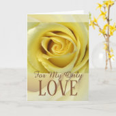 Carte Pour Lui Aimer Thème Rose Jaune Pétales Haut De Pr (Fleur jaune)