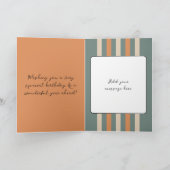 Carte Pour lui ajouter nom orange spécial 40e anniversai (Intérieur)