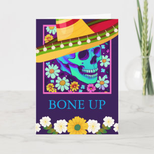 Carte Pour Lui Anniversaire Salutations Fleurs crânes