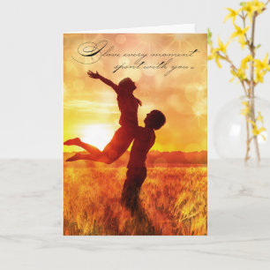 Carte Pour lui Je t'aime Couple romantique s'embrassant