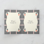 Carte Pour ma belle photo Cousin gris et corail (Intérieur)