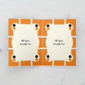 Carte Pour ma belle Stepsoeur orange et noir photo (Intérieur)