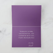 Carte Pour ma femme à la Fête des mères Floral violet (Intérieur)