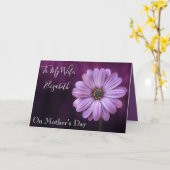 Carte Pour ma femme à la Fête des mères Floral violet (Fleur jaune)