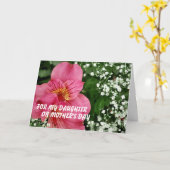 Carte Pour ma fille le jour MOT de mère… (Fleur jaune)