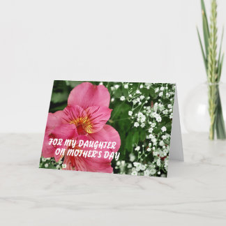 Carte Pour ma fille le jour MOT de mère…