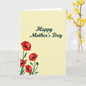 Carte pour ma mère avec tout mon affection (Fleur jaune)