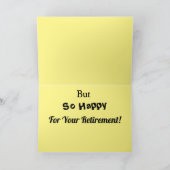 Carte Pour Ma Retraite De Patron Tellement Triste Si Heu (Intérieur)