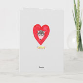 Carte Pour ma Saint-Valentin, un joli visage de Possum d (Dos)