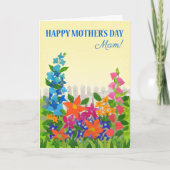 Carte Pour Mam on Mother's Day Flower Garden Card (Devant)